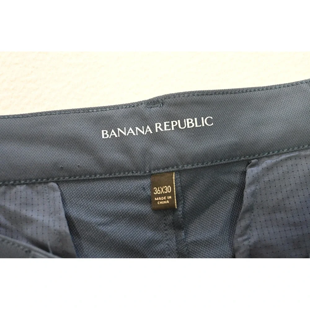 Banana Republic Performance Golf Pants Mens 36x30 Navy Blue Tech Excellent